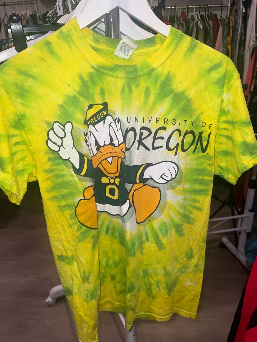 Vintage Oregon Ducks 90s Disney Tie-Dye Mascot Tee